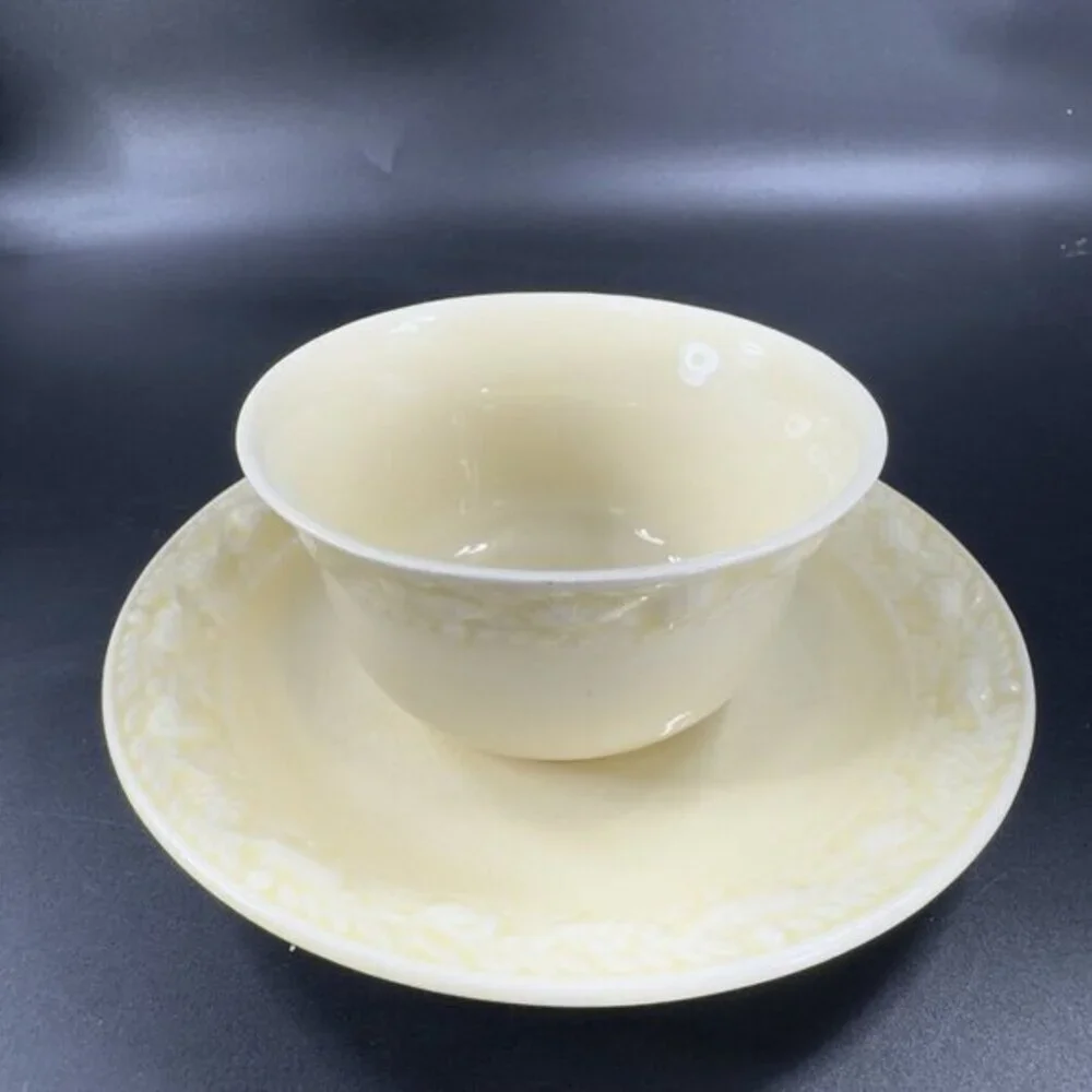 Antique Adams Titian Ware‎ Royal Ivory Della Robbia Teacup Saucer Porcelain Set